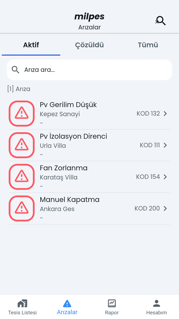 Milpes İzleme Sistemi