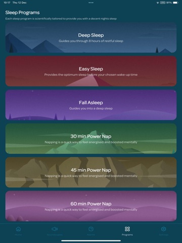 SleepEngine iPad screenshot
