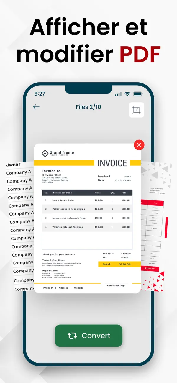 Screenshot #3 pour Convertir PDF en Excel - XLSX