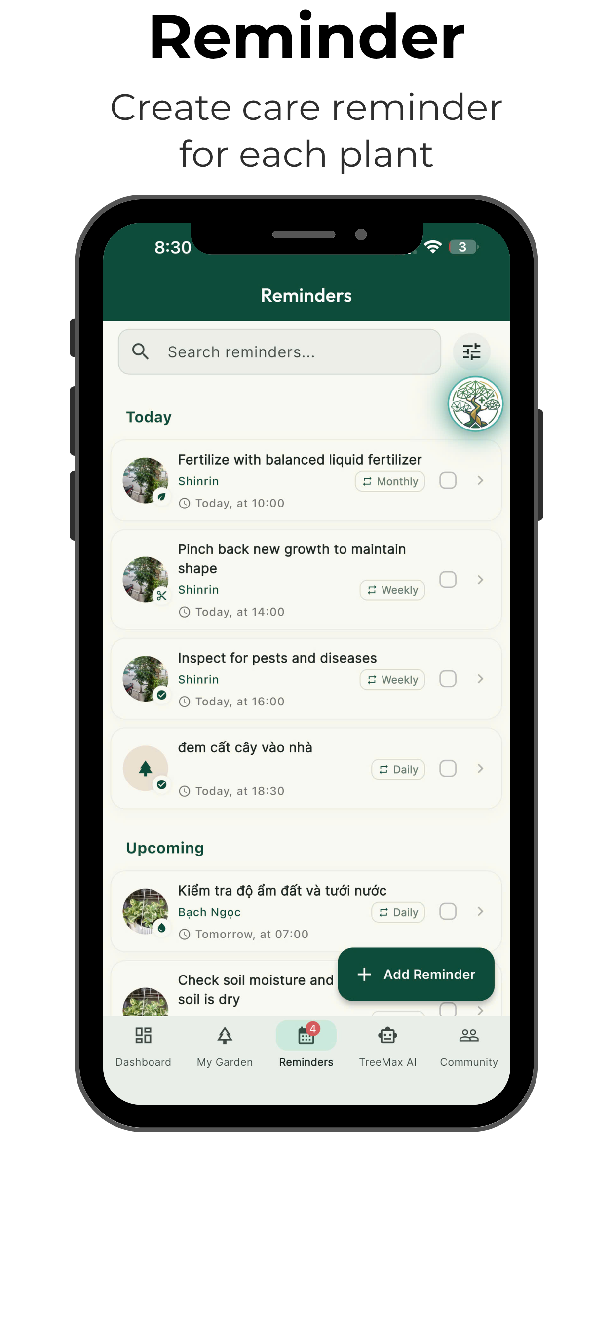 TreeMax: Bonsai Care & AI