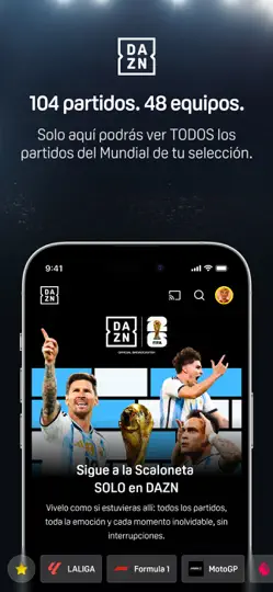 Captura de pantalla de DAZN: Deportes En Directo en iPhone 2