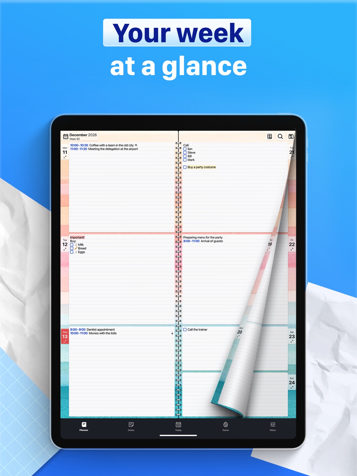 Paper Planner, Diary, Calendar ipad screenshot 3