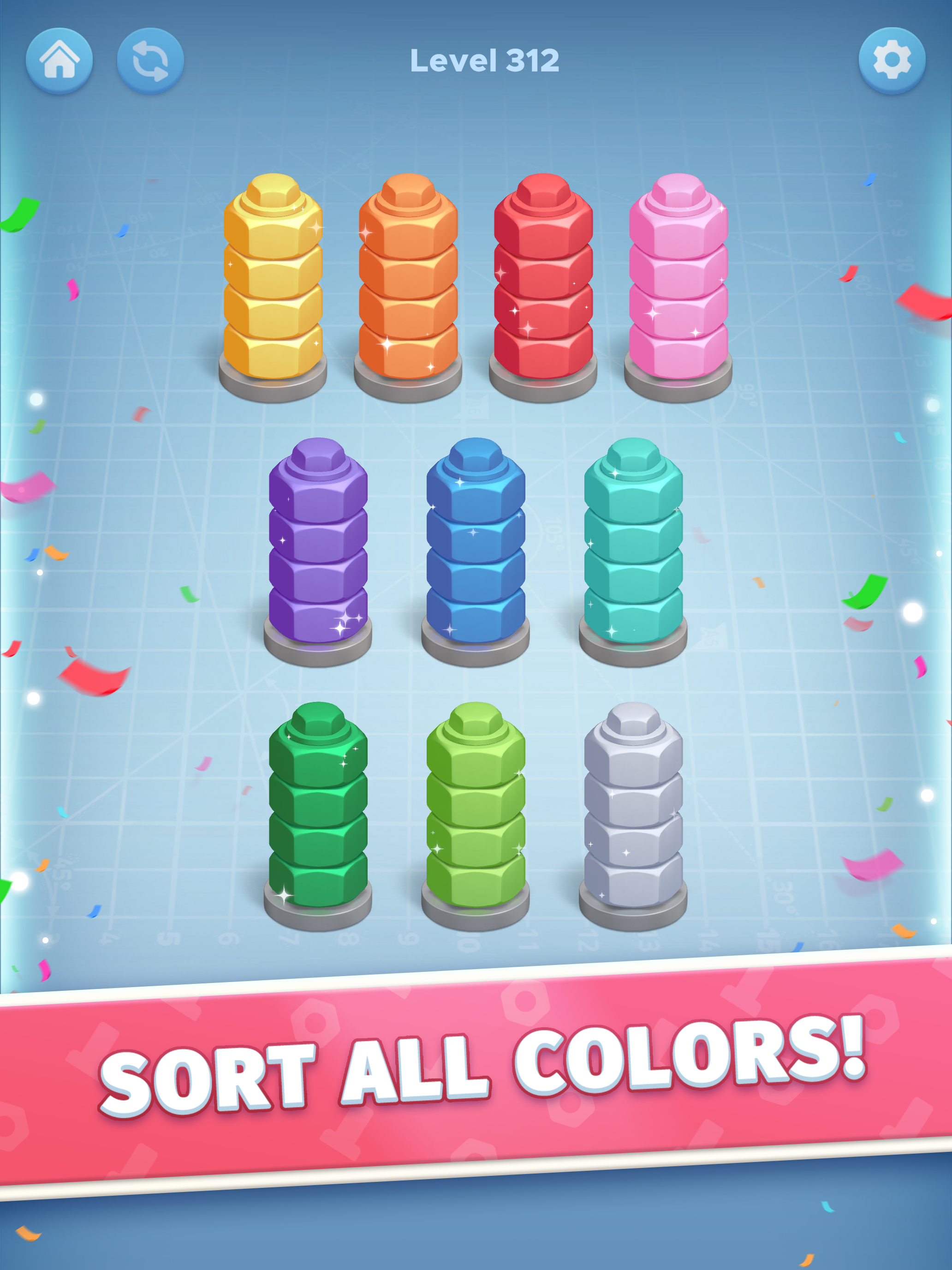 Nut Color Game - Sort Puz 3D