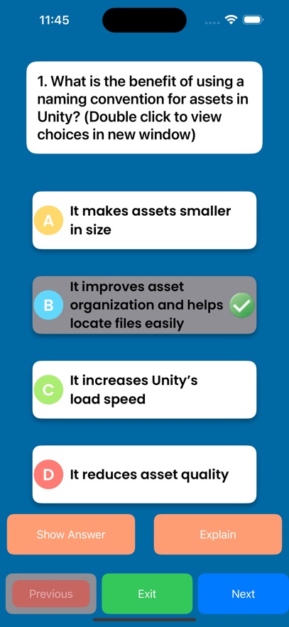 Unity Learning App