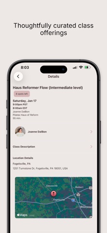 Pilates Haus of Reform screenshot