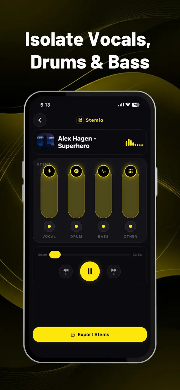 Screenshot #2 pour Isolate Vocals - Stemio