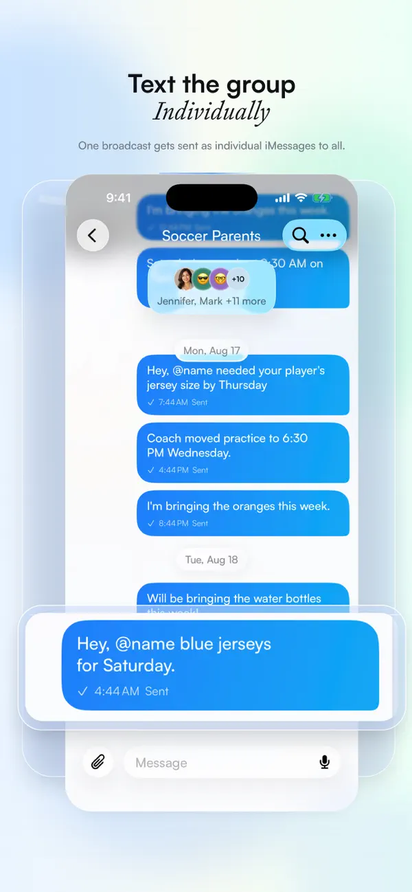 Screenshot #1 pour Broadcast Buddy: Mass Text