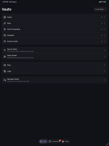 Luma SSH iPad screenshot