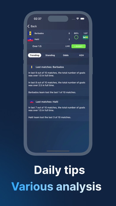 Betting Tips - Live Score Screenshot