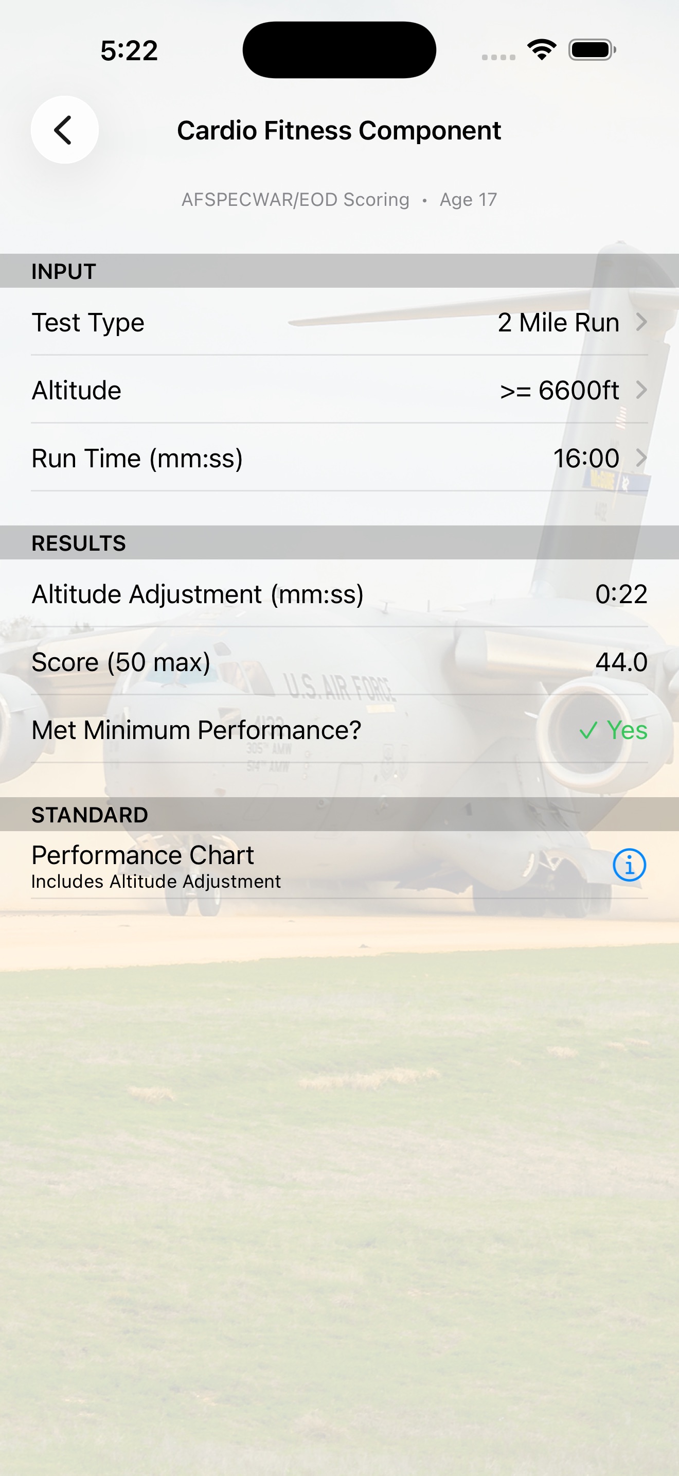 AF Fitness Assessment screenshot 4