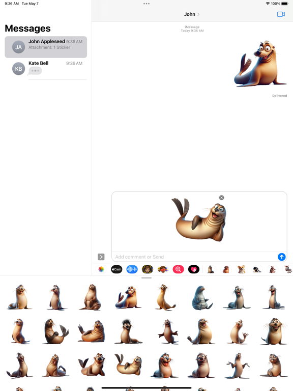 Screenshot #5 pour Silly Sea Lion Stickers