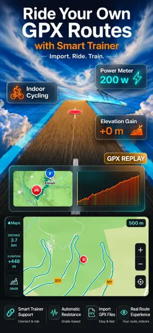 GPXBicycleTrainer screenshot 1