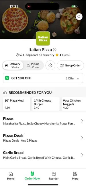 Italian Pizza Fazakerley screenshot 2