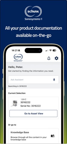 Schunk SonoCare screenshot