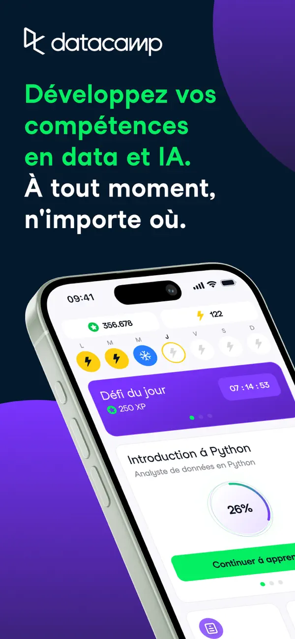 Screenshot #1 pour DataCamp: Apprendre le Codage