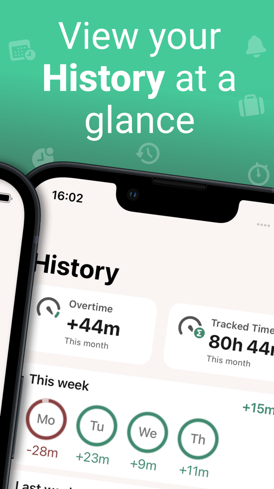 #2. Clocking - Work time tracker (iOS) Podle: Skip Houtzager