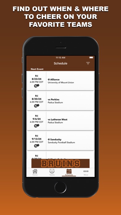 Padua Bruins Athletics Screenshot