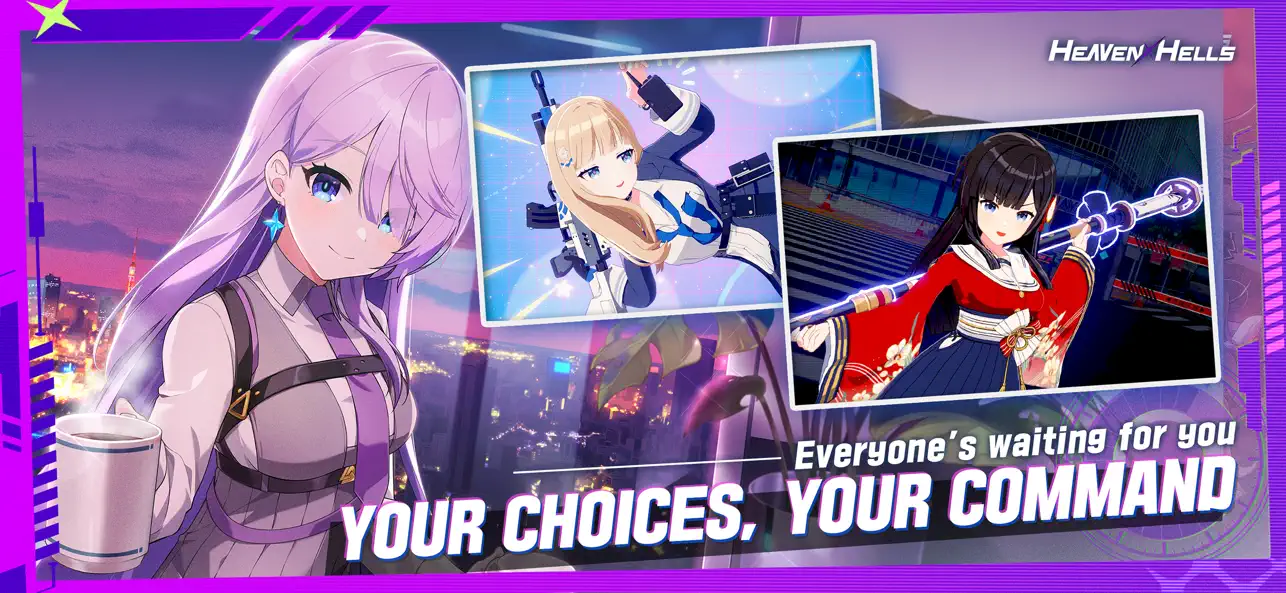 HEAVENHELLS: Anime Squad RPG Hack screenshot 3 - iOS game interface