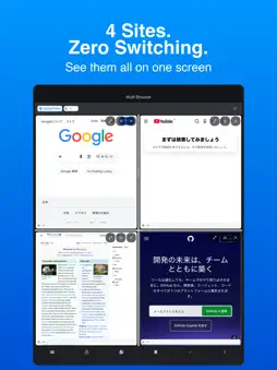Multi Browser: 4-Split Screen screenshot 5