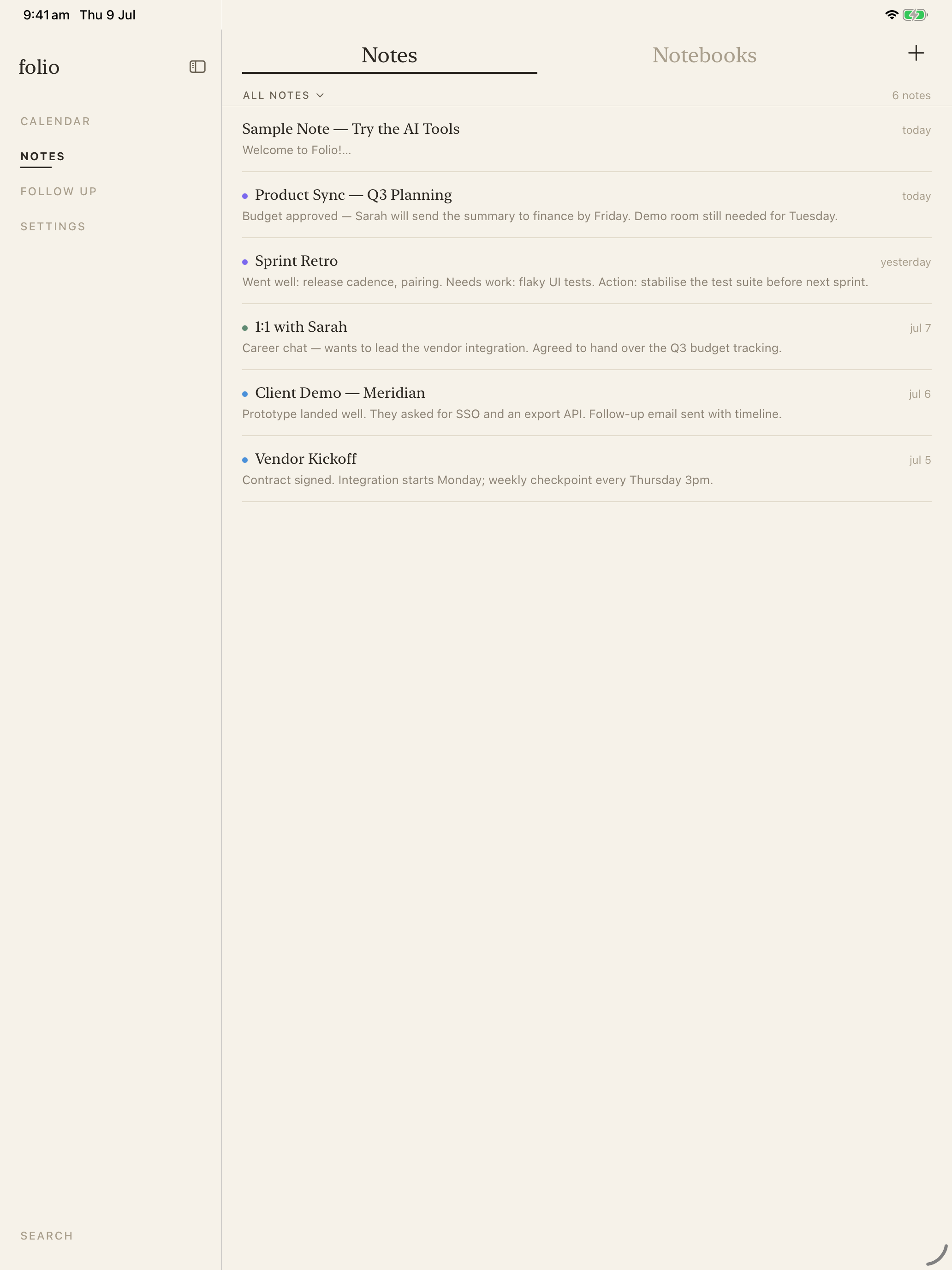 Folio - Meeting Notes screenshot 17