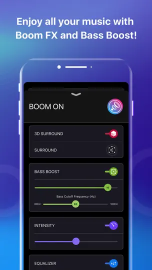 Скриншот Boom: Bass Booster & Equalizer на iPhone 4