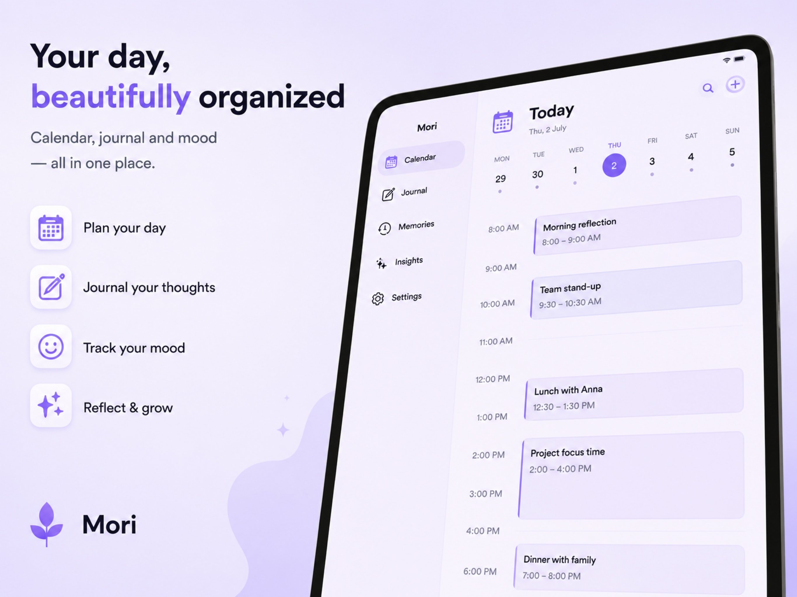 Mori: Journal & Mood Calendar screenshot 9