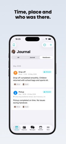 Parentlog: Co-Parenting App iPhone screenshot