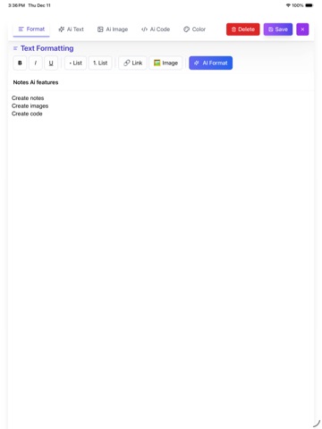 Notes Ai Pro iPad screenshot