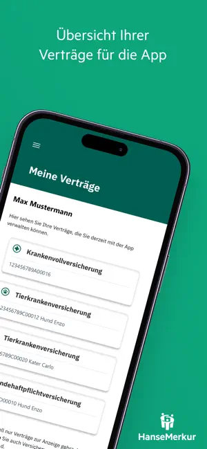 HanseMerkur ServiceApp iPhone screenshot 6