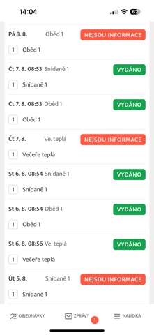 Strava.cz Meal Ordering Screenshot 7 of 8