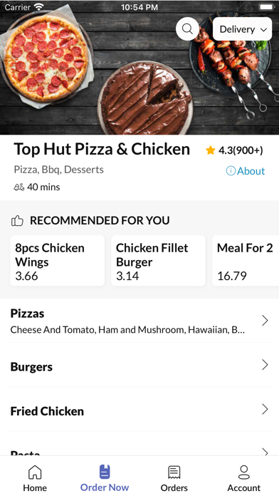 Top Hut Pizza & Chicken Screenshot