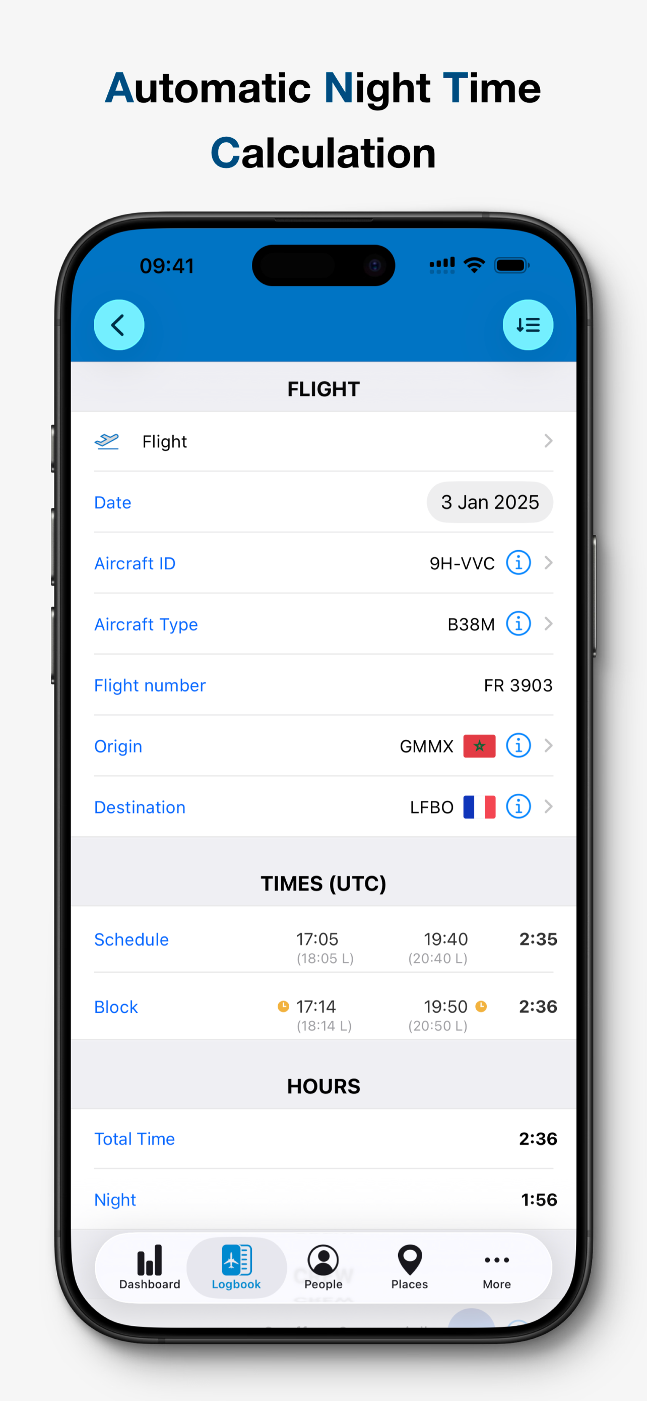 Infinite Pilot Logbook