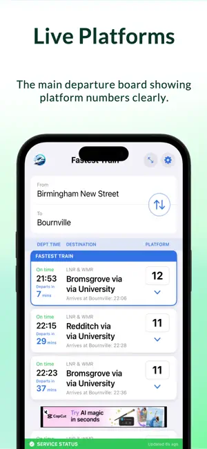 Fastest Train: UK Live Trains screenshot 2