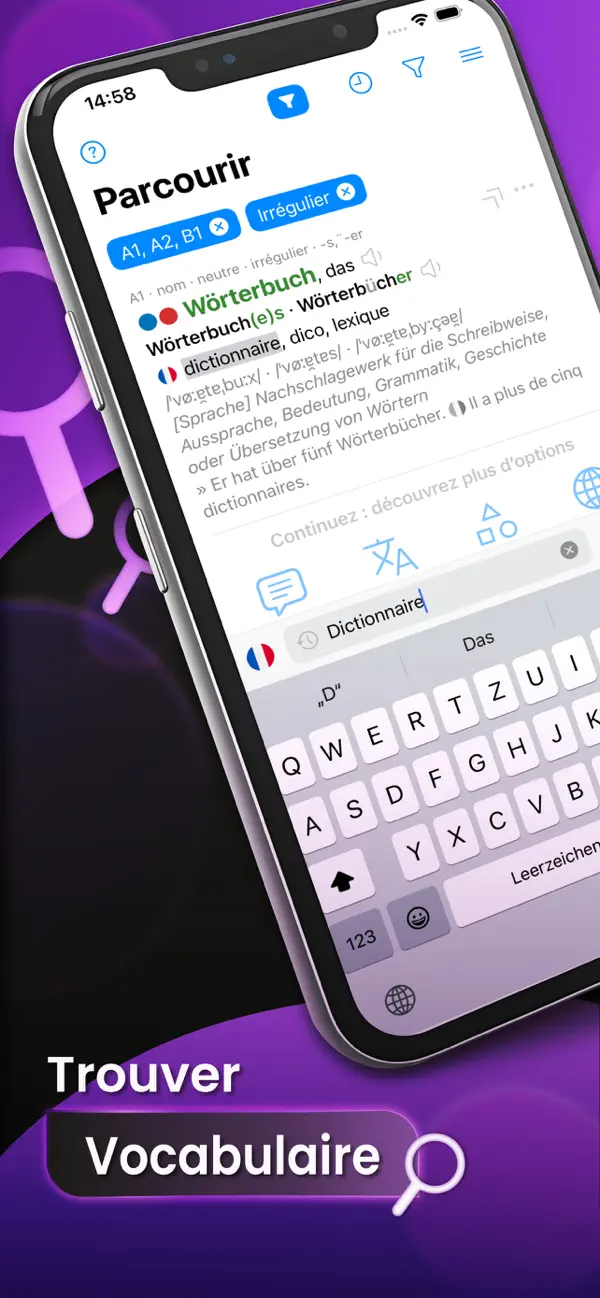 Screenshot #2 pour Verbes Dictionnaire Allemand