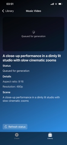 AI Music Video Studio iPhone screenshot