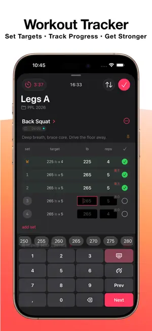 On Lifting Log Workout Tracker screenshot 1
