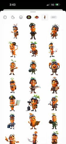 Pilot Carrot Stickers screenshot