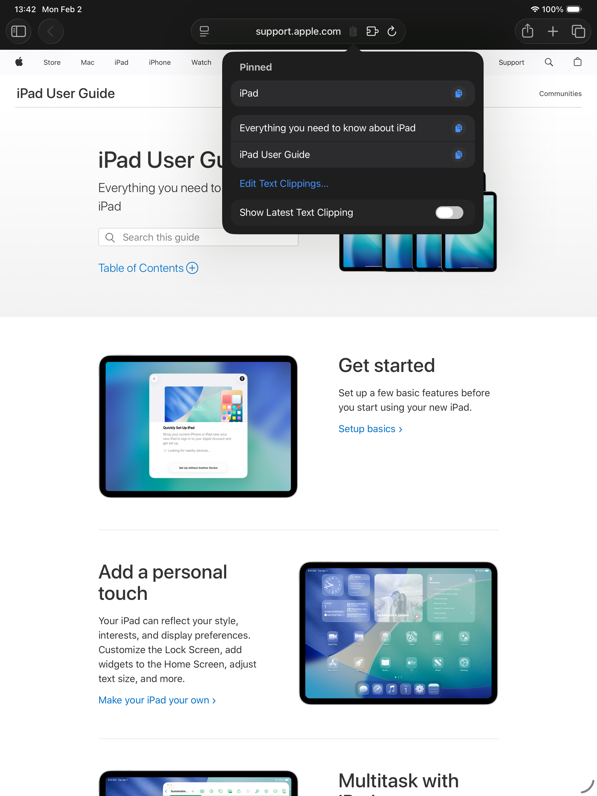 TextClipHistory for Safari