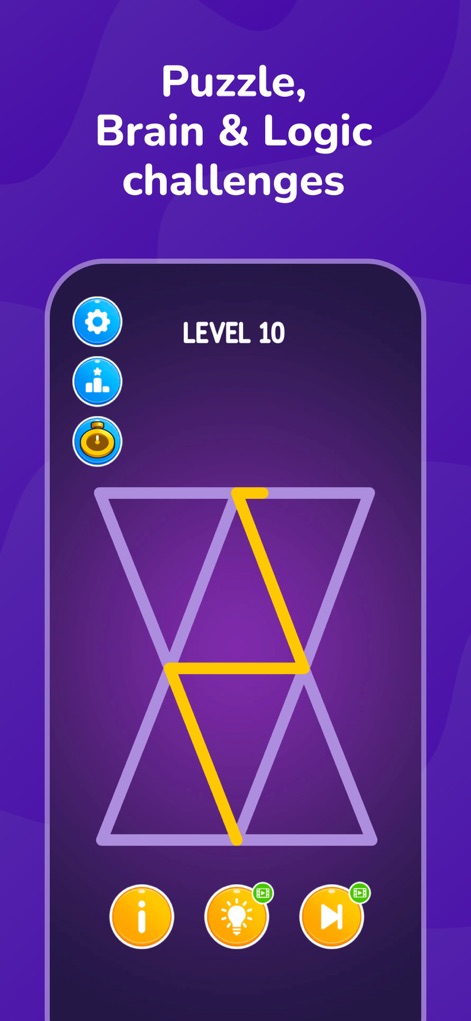 CrazyGames: Play 1500+ Games - Questo screenshot evidenzia la categoria 'Puzzle, Brain & Logic challenges', mostrando un'interfaccia di gioco chiara con il 'Livello 10' in primo piano e le opzioni per suggerimenti e risoluzione dei puzzle.
