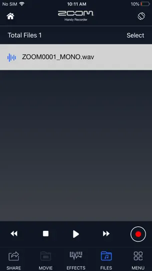 Captura de pantalla de HandyRecorder en iPhone 2