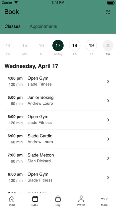 Slade Fitness Screenshot