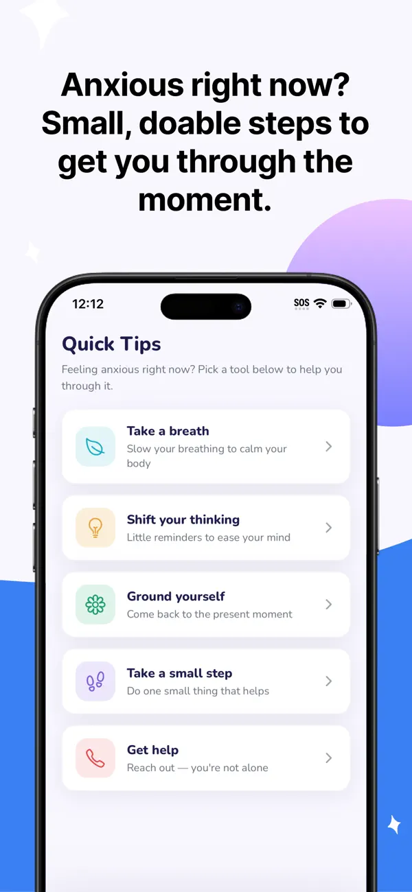 MindShift CBT - Anxiety Relief iPhone App Screenshot 5 – Gesundheit & Fitness