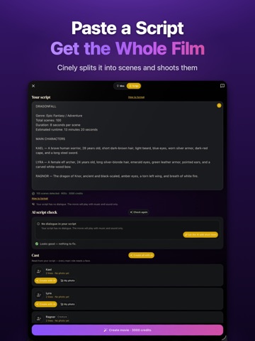 Cinely: AI Film & Movie Maker iPad screenshot 5
