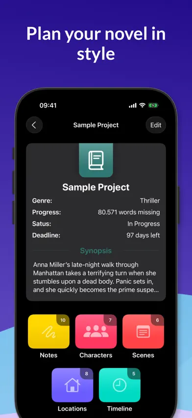 Untold Novel - Story Planner screenshot 1