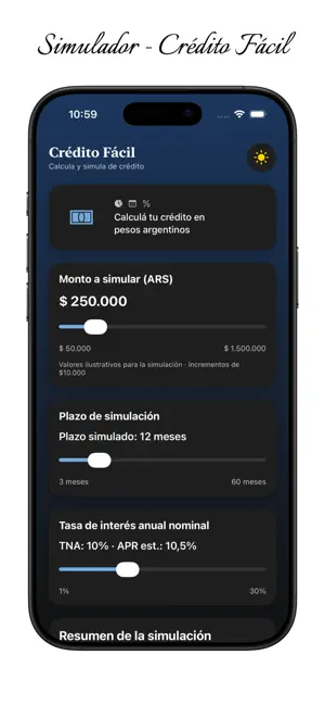 Crédito Fácil iPhone screenshot 2