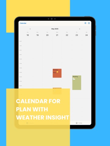Weather-Calendar iPad screenshot