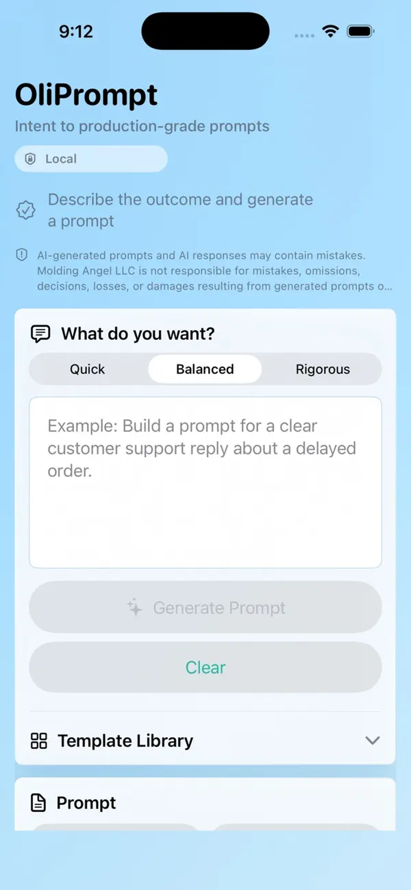 Screenshot #3 pour OliPrompt