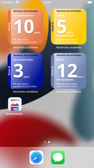 Vacances scolaires 2024-2025 Screenshot