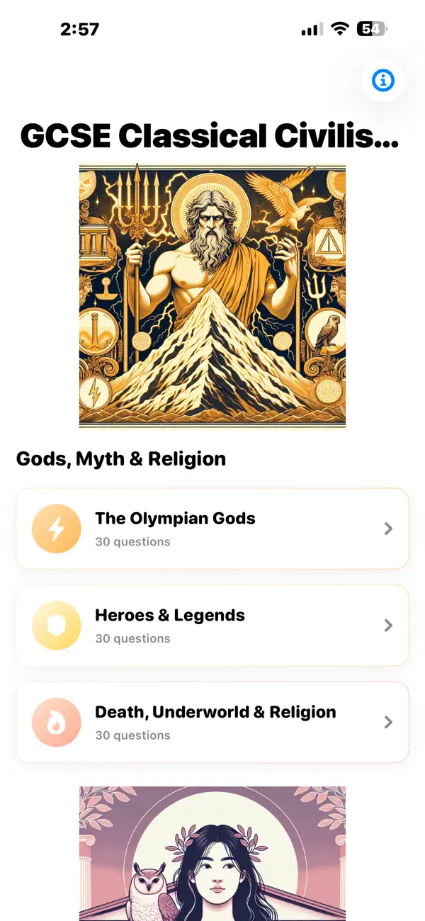 Screenshot #1 pour GCSE Classical Civilisation