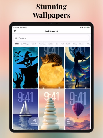 Lock Screen 26: Widgets & Icon iPad screenshot